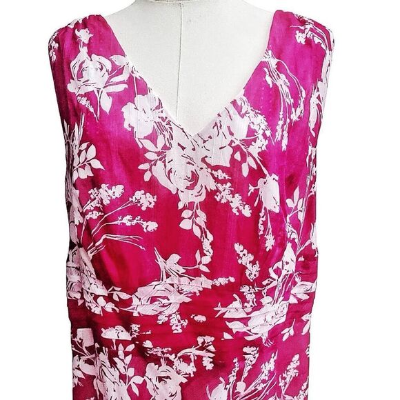 Fashion Bug Plus Size Pink Floral Summer Dress Size 18 NWT - Picture 2 of 5